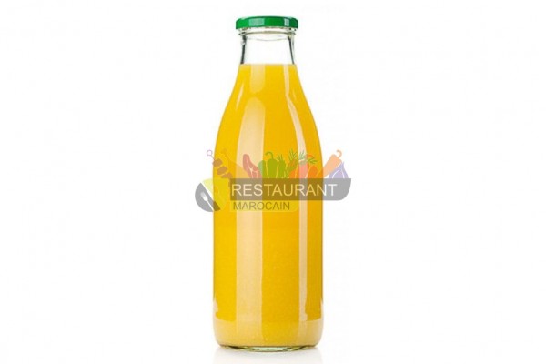 Jus d'orange bouteille verre