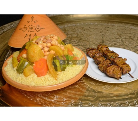 Couscous Brochettes d'Agneau