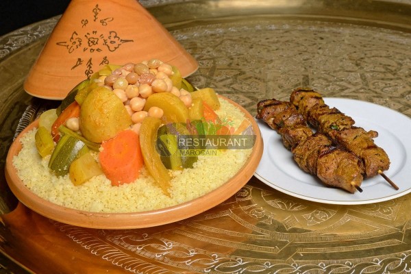 Couscous Brochettes d'Agneau, livraison couscous paris et region parisienne